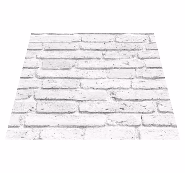 Alfombra vinílica dormitorio textura ladrillo blanco - TenVinilo