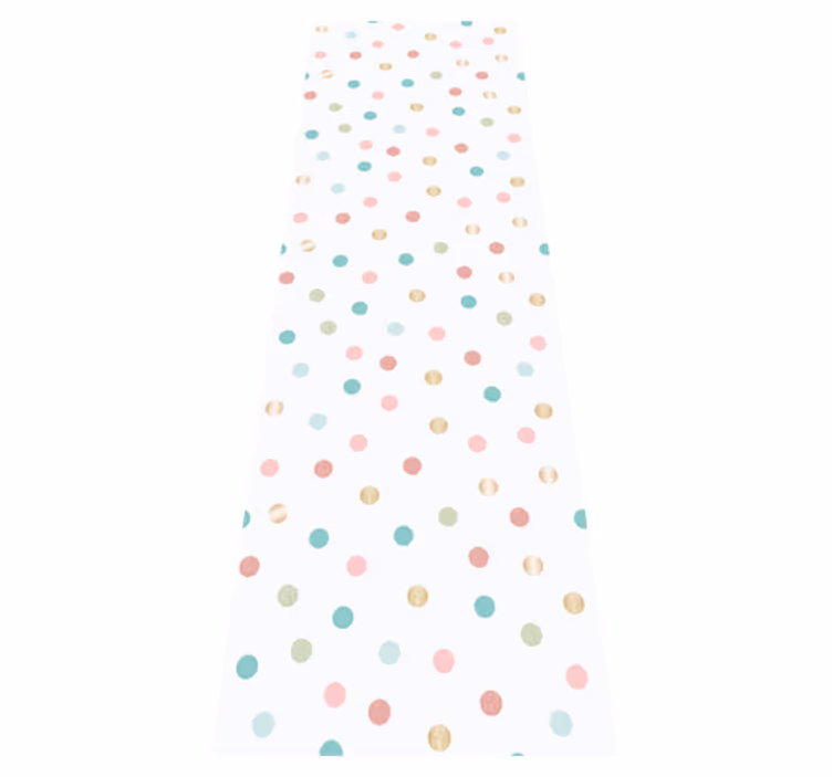 Alfombra vinílica dormitorio diseño de lunares brillantes - TenVinilo