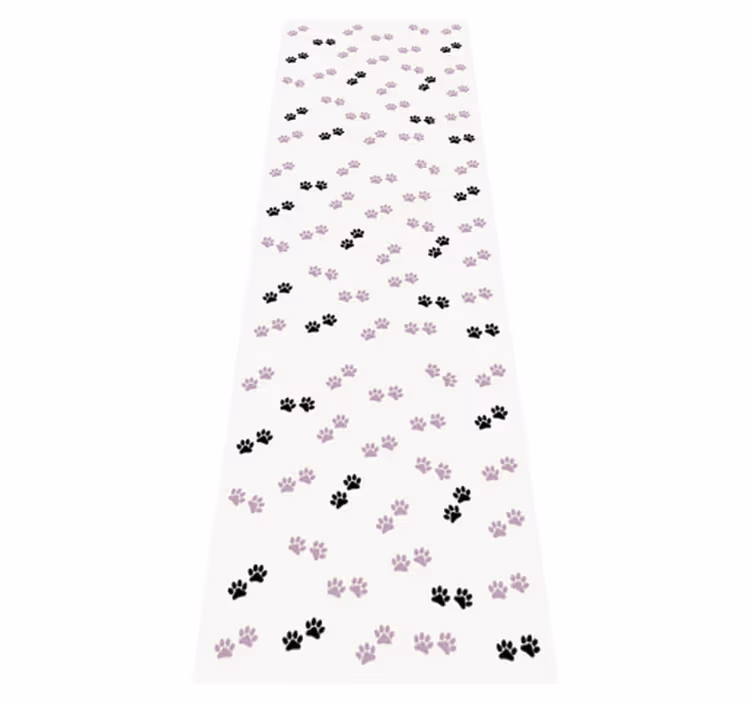Alfombra vinílica dormitorio huellas de gato - TenVinilo