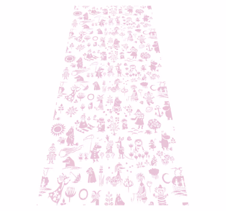 Alfombra vinílica dormitorio rosa moomi - TenVinilo