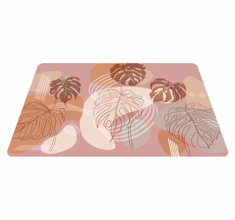 Alfombra vinílica naturaleza dibujo de hojas continuo - TenVinilo