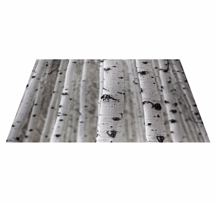 Alfombra vinílica naturaleza bosque de abedules - TenVinilo