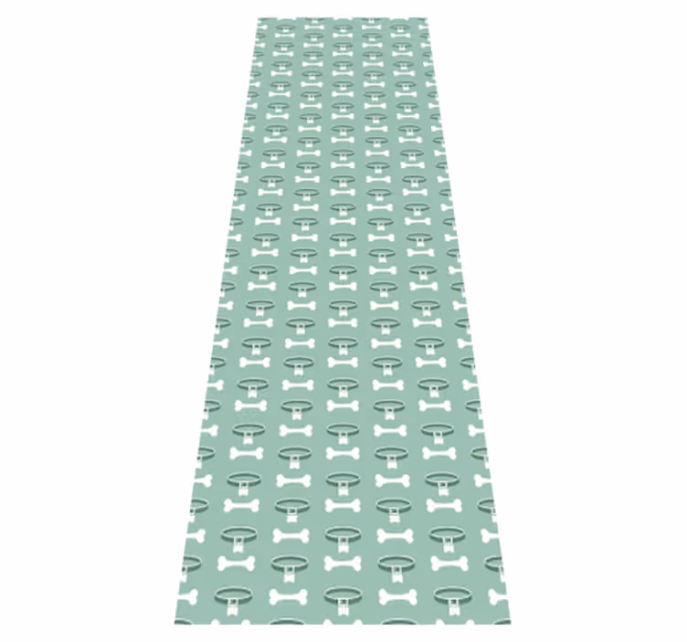 Alfombra vinílica dormitorio con diseño de perros brillante - TenVinilo