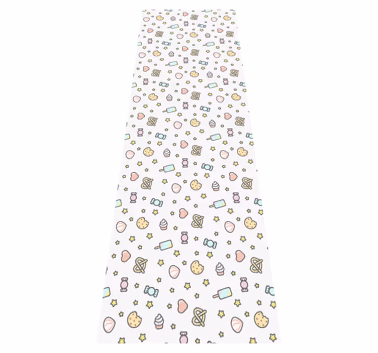 Alfombra vinílica dormitorio bocadillos adorables - TenVinilo