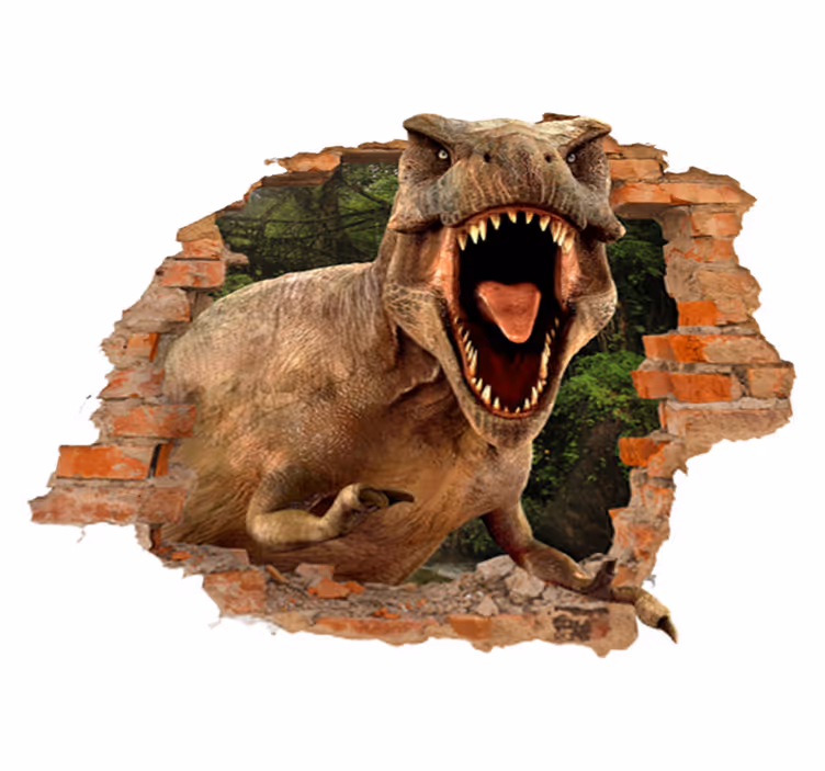 Alfombra vinílica infantil 3d t-rex - TenVinilo