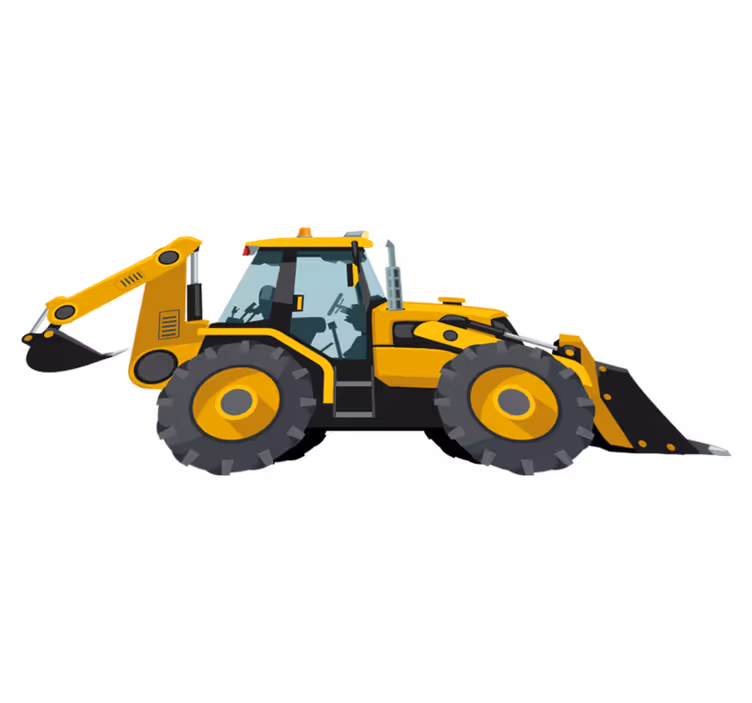 Alfombra vinílica infantil tractor realista - TenVinilo