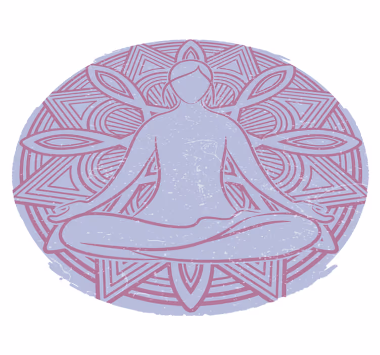 Alfombra vinílica dormitorio flor de loto yoga - TenVinilo