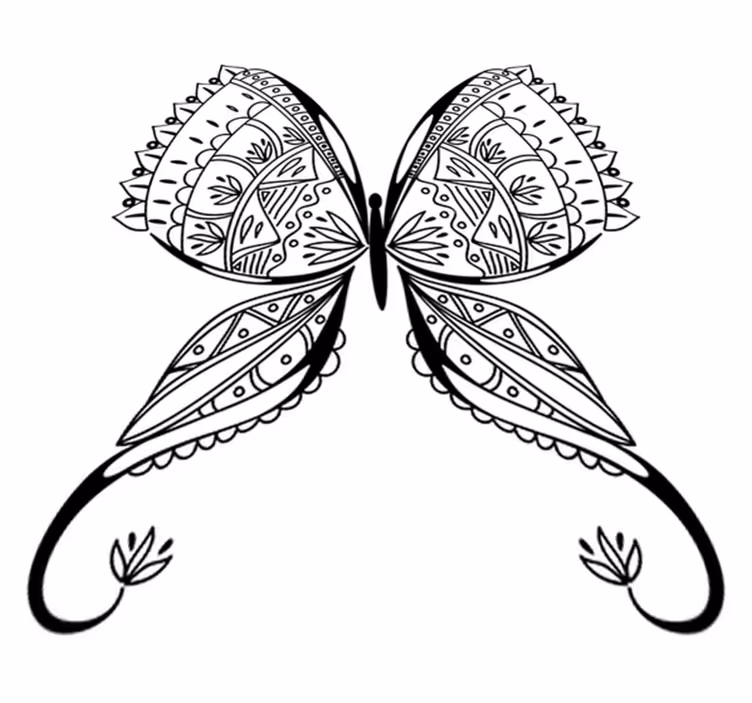Alfombra vinílica dormitorio mariposa elegante - TenVinilo