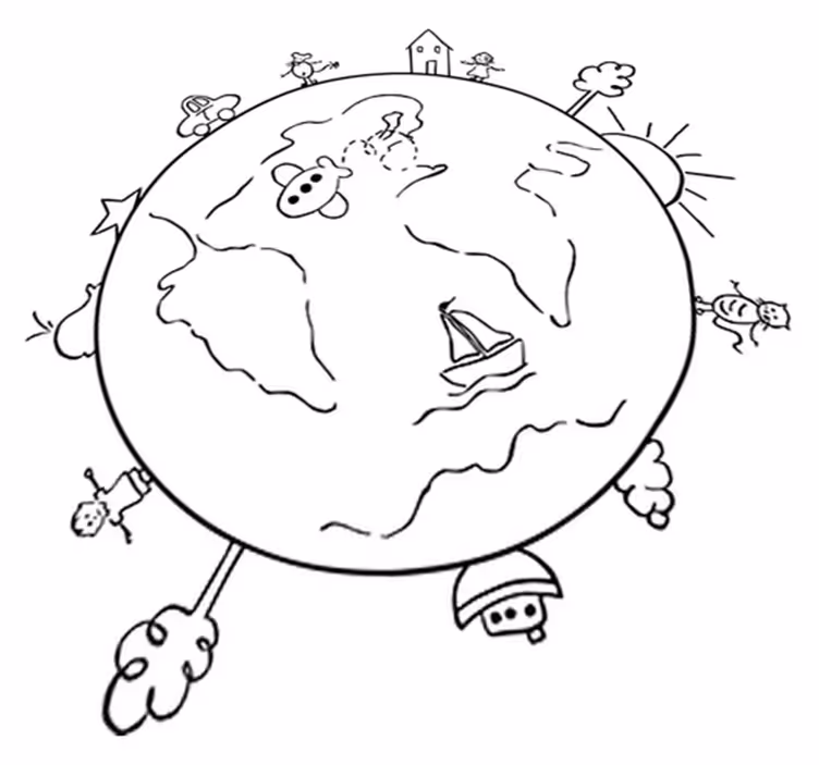 Alfombra vinílica infantil vinilo decorativo mapa mundi - TenVinilo