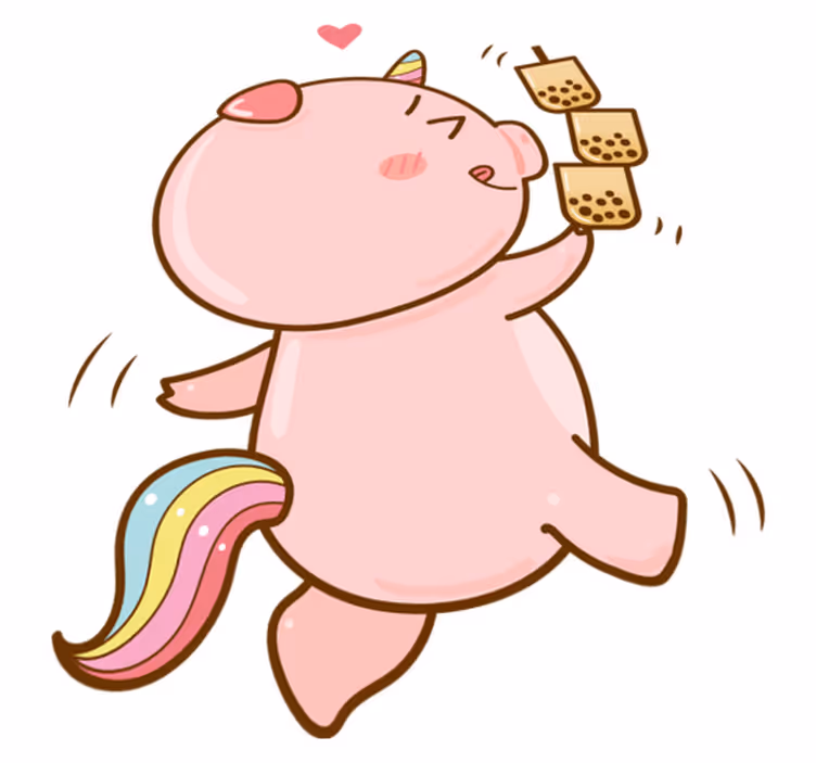 Alfombra vinílica infantil cerdito unicornio - TenVinilo