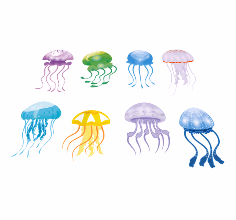 Alfombra vinílica baño colores medusa - TenVinilo