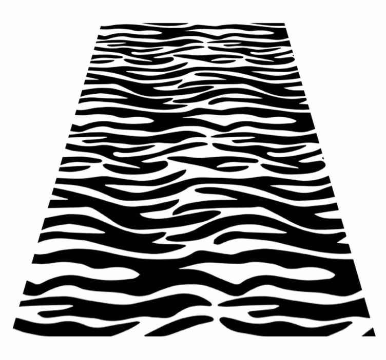 Alfombra vinílica baño estampado cebra ducha - TenVinilo