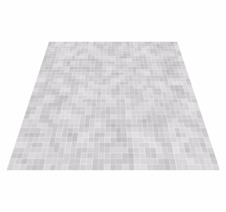 Alfombra vinílica baño mosaico de azulejos gris blanco - TenVinilo