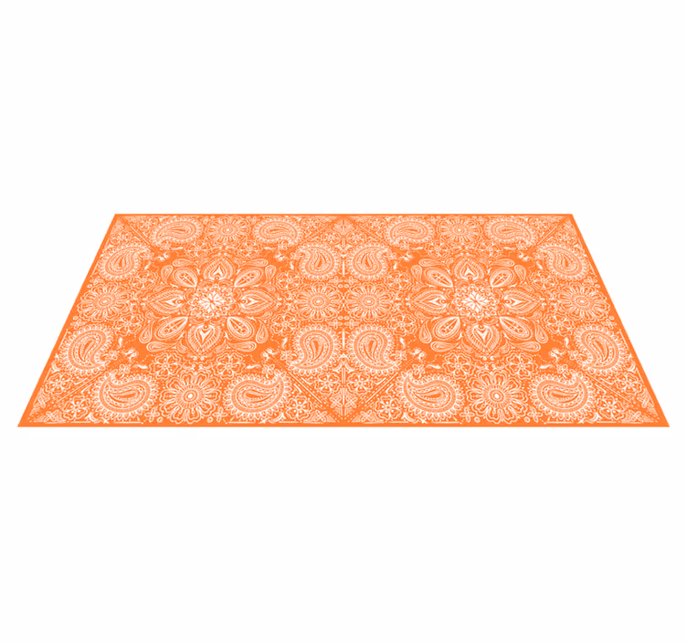 Alfombra vinílica cocina azulejo paisley - TenVinilo