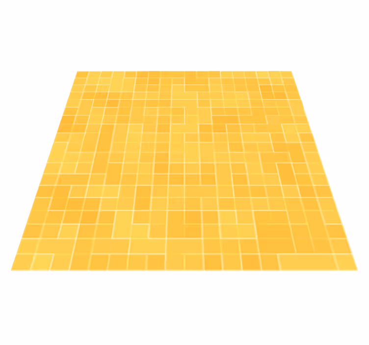 Alfombra vinílica cocina mosaico dorado amarillo - TenVinilo