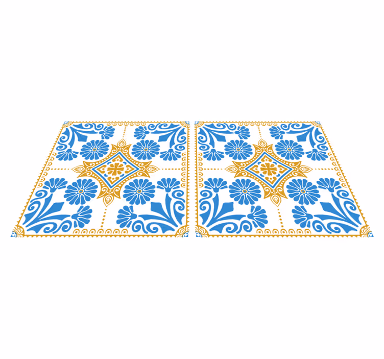 Alfombra vinílica cocina diseño de azulejos marroquíes - TenVinilo