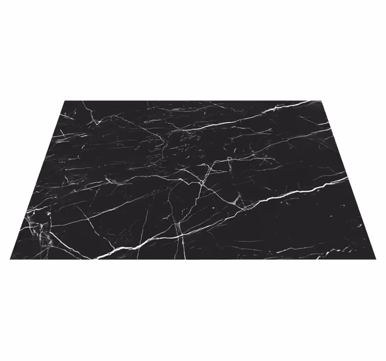 Alfombra vinílica cocina mármol negro - TenVinilo
