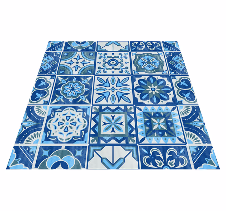 Alfombra vinílica cocina azulejos talavera cocina - TenVinilo
