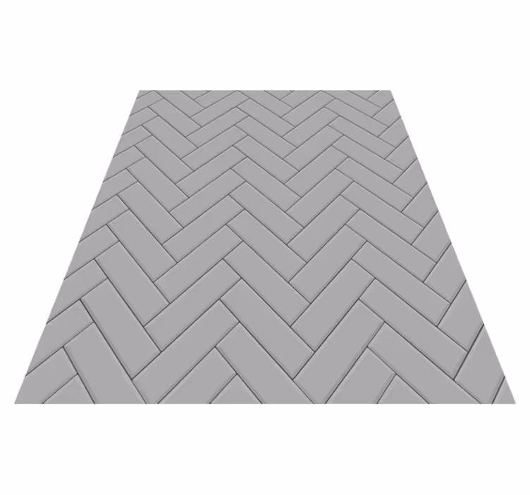 Alfombra vinílica cocina baldosas gris espiga - TenVinilo