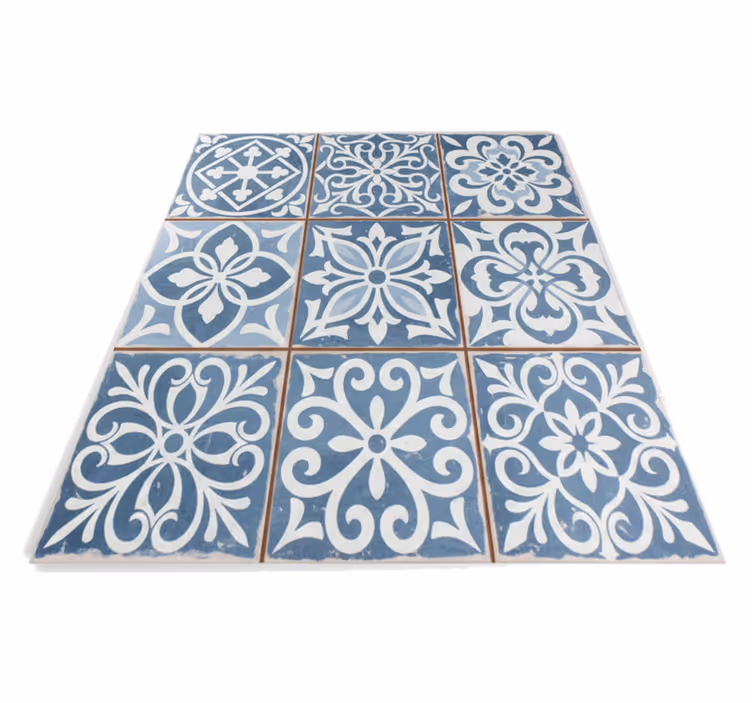 Alfombra vinílica cocina azulejos marroquíes - TenVinilo