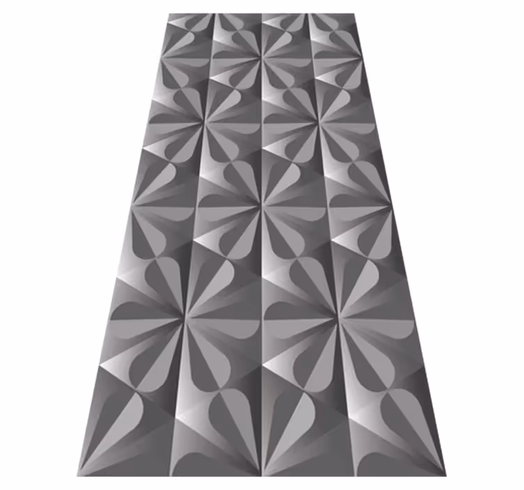 Alfombra vinílica cocina patrón floral geométrico vintage - TenVinilo