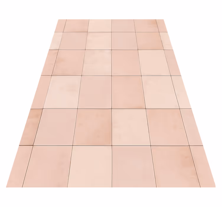 Alfombra vinílica cocina patrón de azulejos rosa - TenVinilo