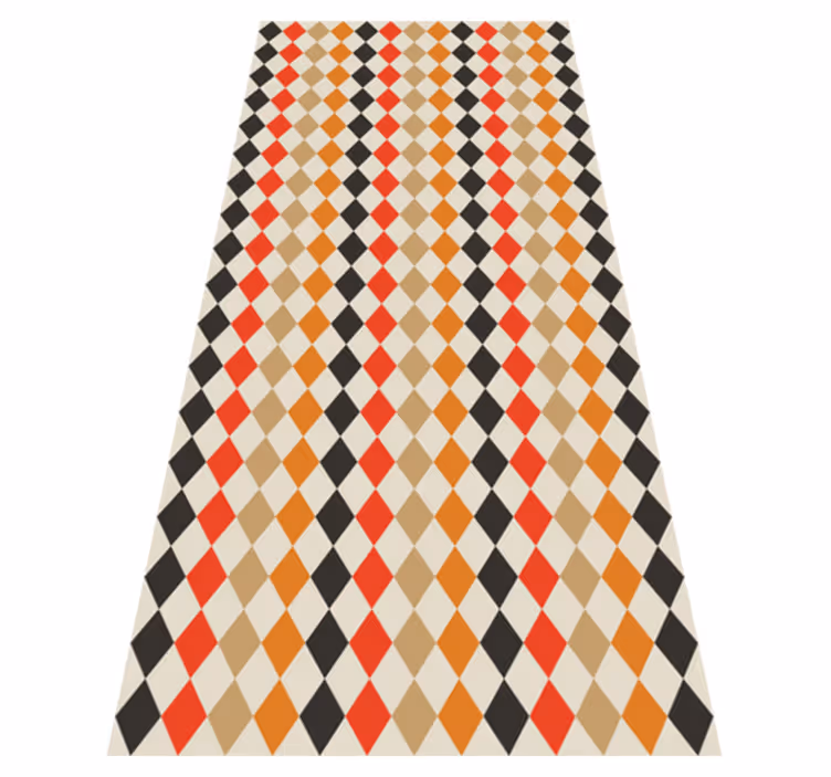 Alfombra vinílica dormitorio retro 80 diamantes - TenVinilo