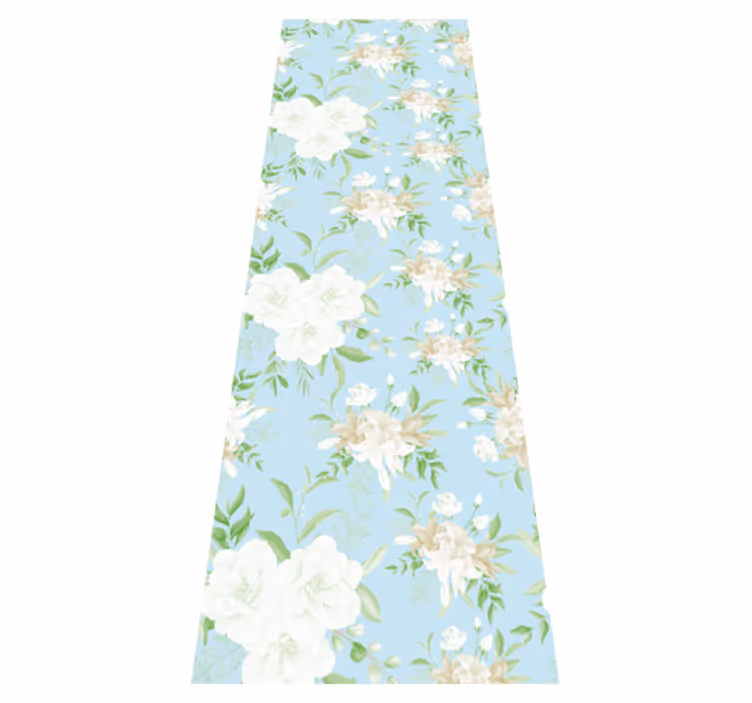 Alfombra vinílica dormitorio estilo grandmillenial floral - TenVinilo