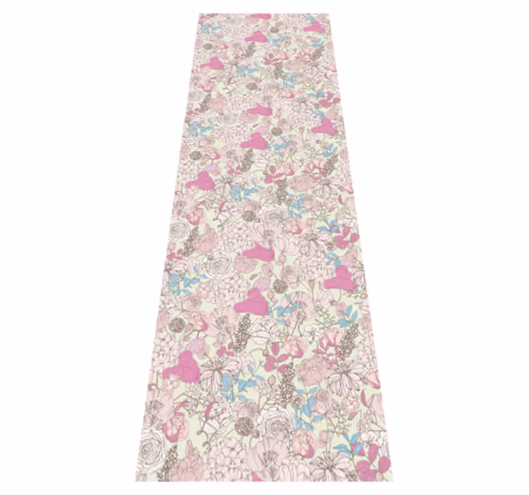 Alfombra vinílica dormitorio estilo floral grandmillenial - TenVinilo