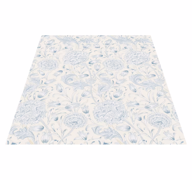 Alfombra vinílica dormitorio con patrón floral para armario - TenVinilo