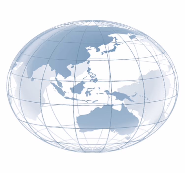 Alfombra vinílica dormitorio mapa mundial transparente - TenVinilo
