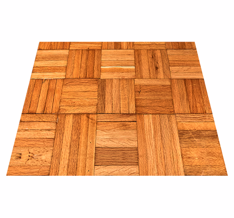 Alfombra vinílica oficina protegida por la trama de madera - TenVinilo
