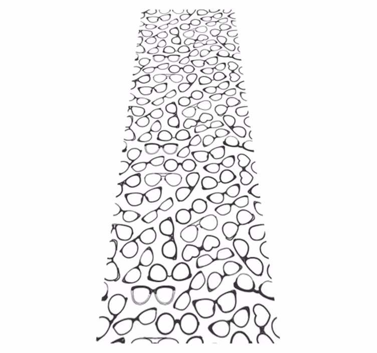 Alfombra vinílica oficina patrón simple de gafas - TenVinilo