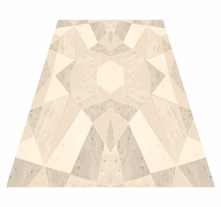 Alfombra vinílica oficina triángulos dorados 3d - TenVinilo