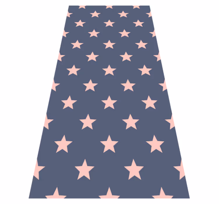 Alfombra vinílica dormitorio estrellas rosas y grises - TenVinilo