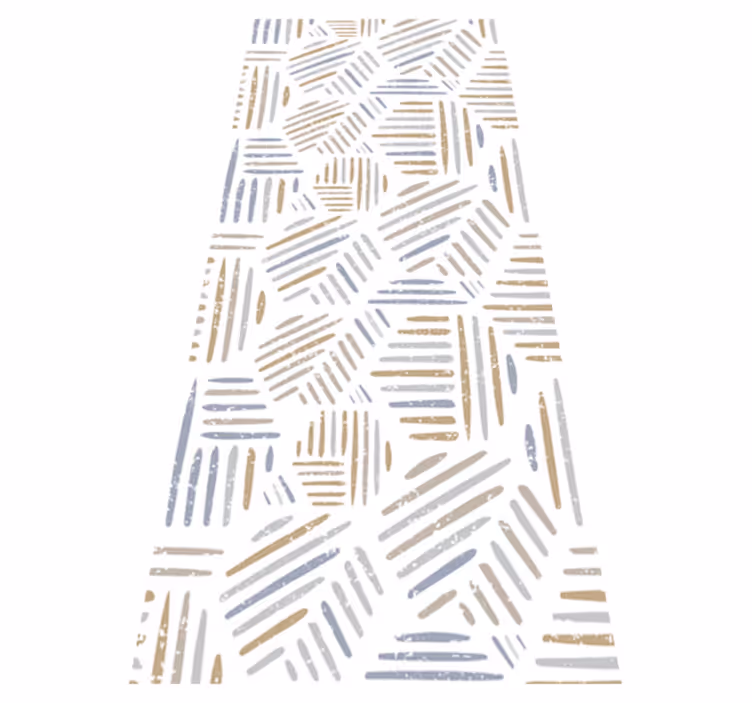 Alfombra vinílica nórdica líneas de colores pastel en trios - TenVinilo
