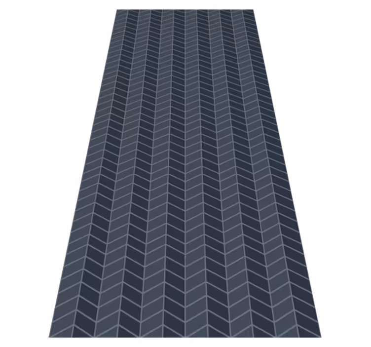 Alfombra vinílica nórdica patrón tubos azules cúbicos - TenVinilo