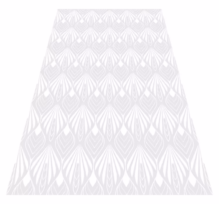 Alfombra vinílica nórdica diseño hojas gris y blanco - TenVinilo
