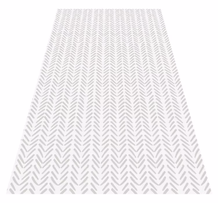 Alfombra vinílica nórdica líneas abstractas grises zig zag - TenVinilo