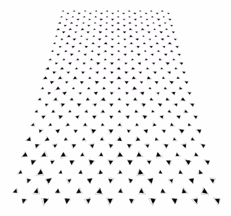 Alfombra vinílica nórdica triángulos 3d negro y gris - TenVinilo