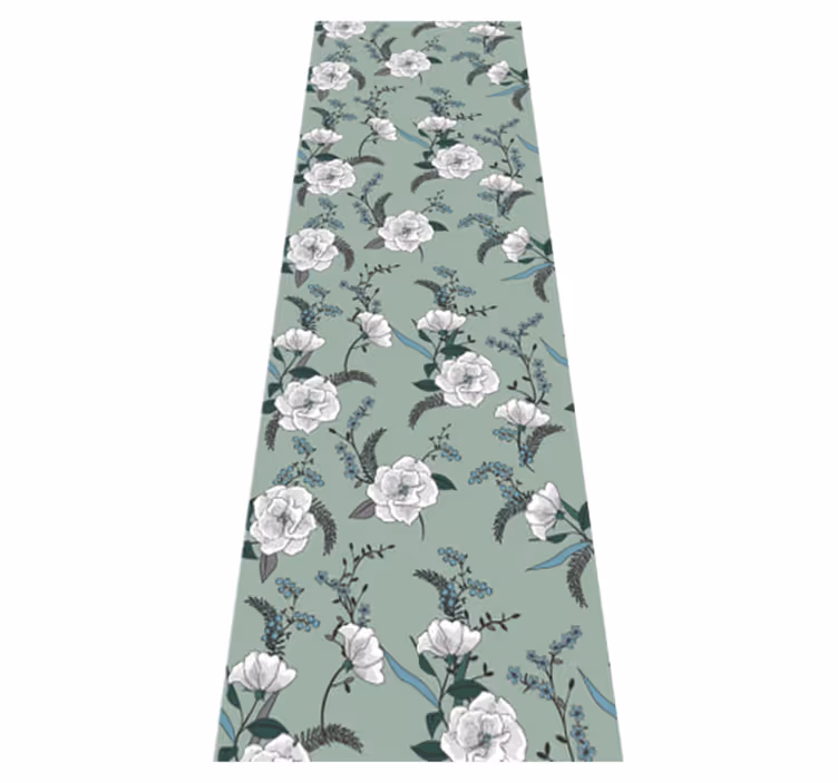 Alfombra vinílica naturaleza árbol de magnolia blanco - TenVinilo