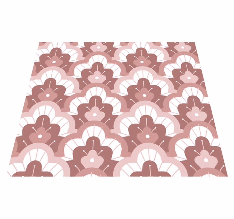 Alfombra vinílica vintage papel pintado rosa vintage - TenVinilo