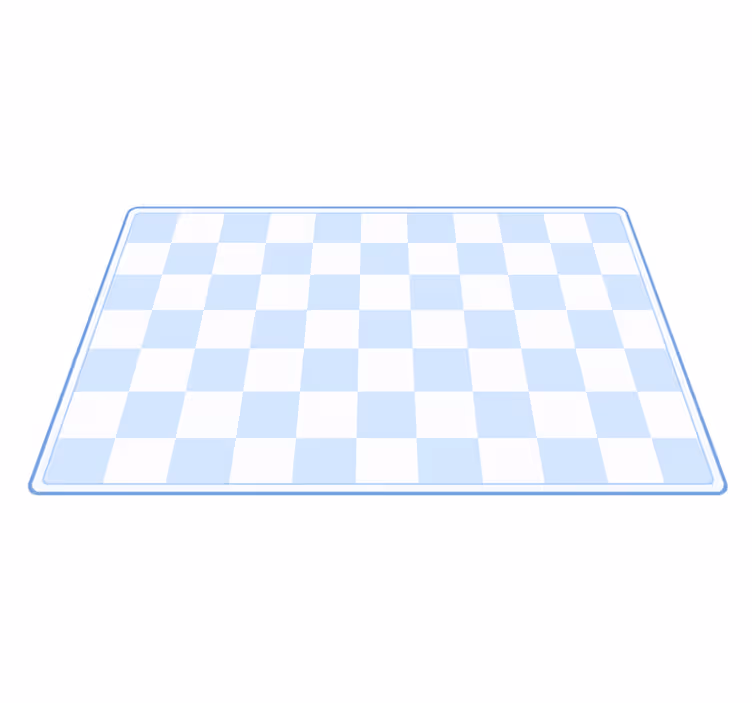 Alfombra vinílica azul diseño damier verano - TenVinilo