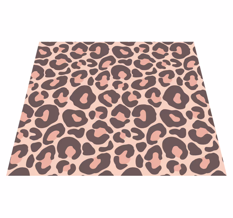 Alfombra vinílica animales estampado de leopardo rosa - TenVinilo