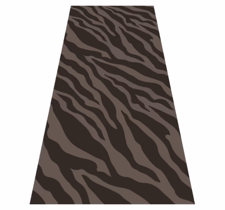 Alfombra vinílica animales patrón cebra oscura - TenVinilo