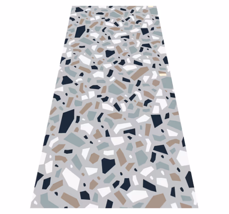 Alfombra vinílica textura patrón terrazo colores neutros - TenVinilo