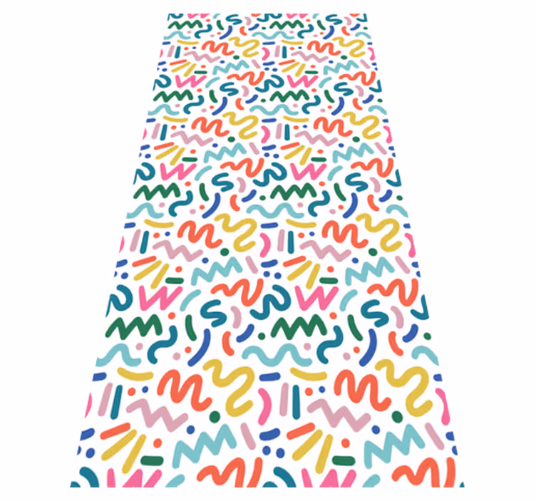 Alfombra vinílica textura formas de colores abstractas - TenVinilo