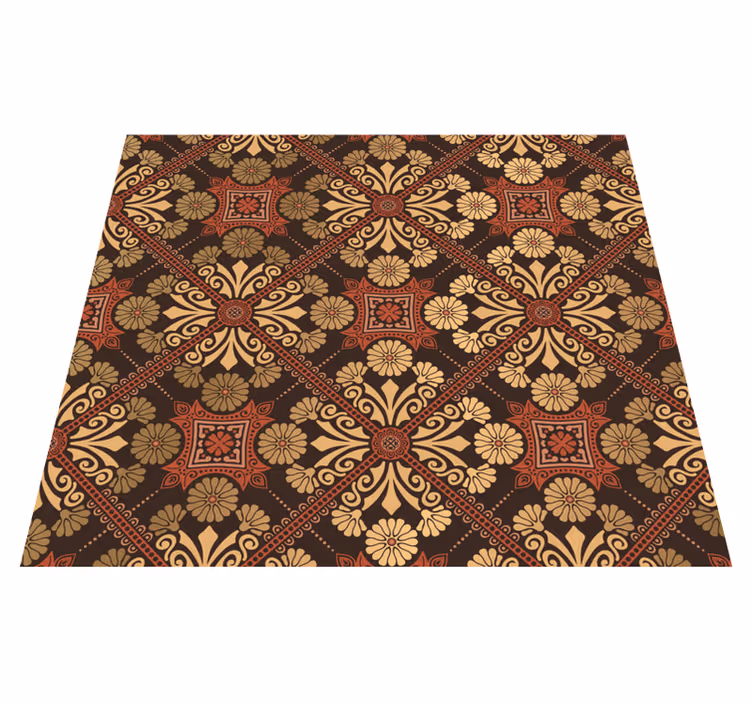 Alfombra vinílica vintage papel tapiz vintage dormitorio - TenVinilo