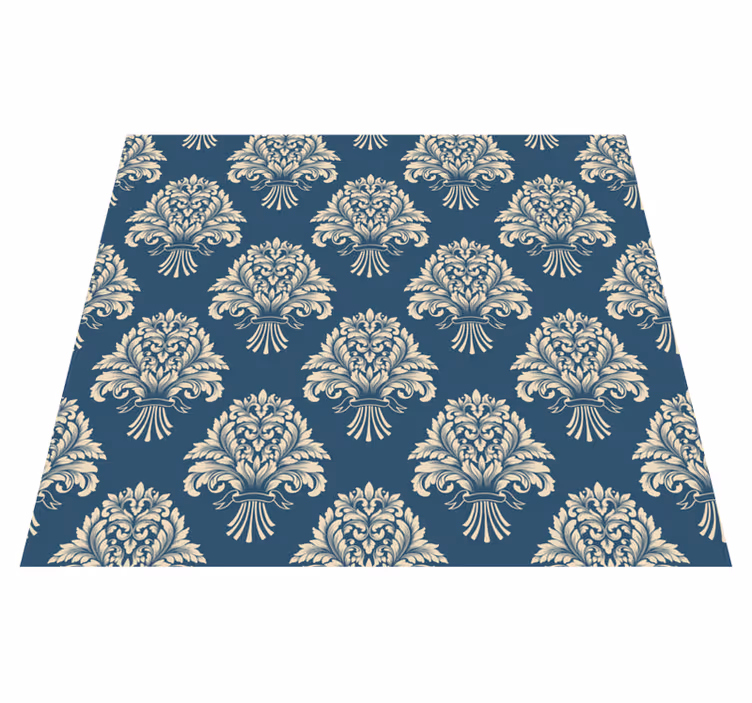 Alfombra vinílica vintage diseño floral barroco - TenVinilo