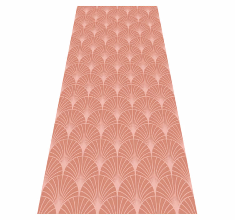 Alfombra vinílica vintage diseño de palmeras rosa dorado - TenVinilo